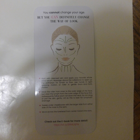 Jade Facial Roller w Gua Sha Scraper Skin Massager - Picture 3 of 10